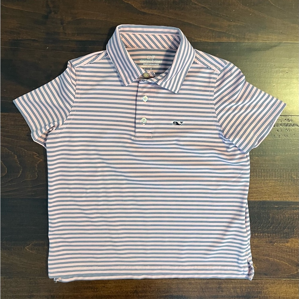 Vineyard Vines Polo!  Size 7 Boys, Pink/Pink, Like New!